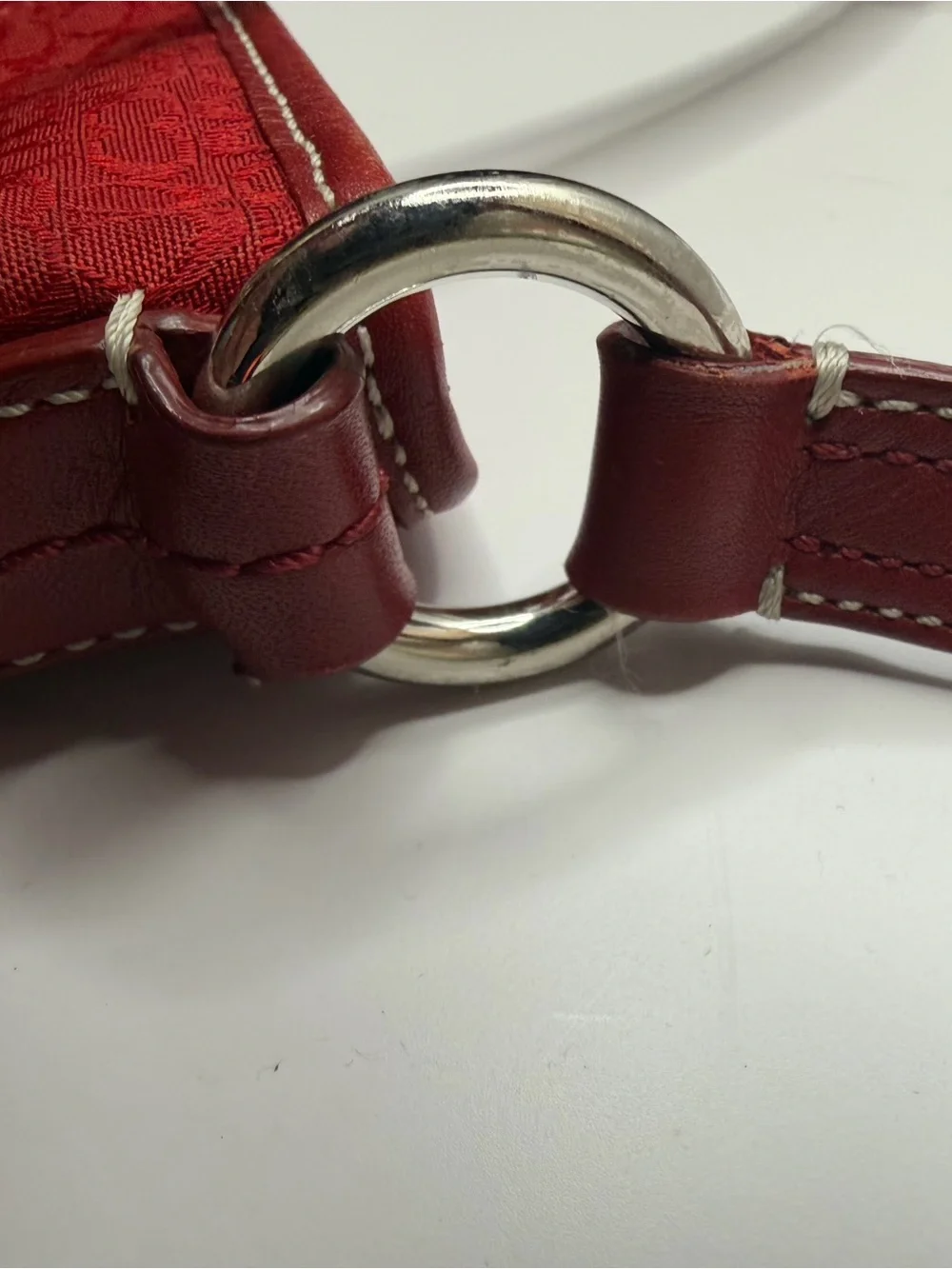 vintage Y2K Coach Soho Cherry Red Signature Canvas and Leather crossbody bag